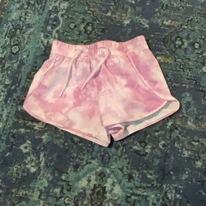 Girls elastic purple shorts